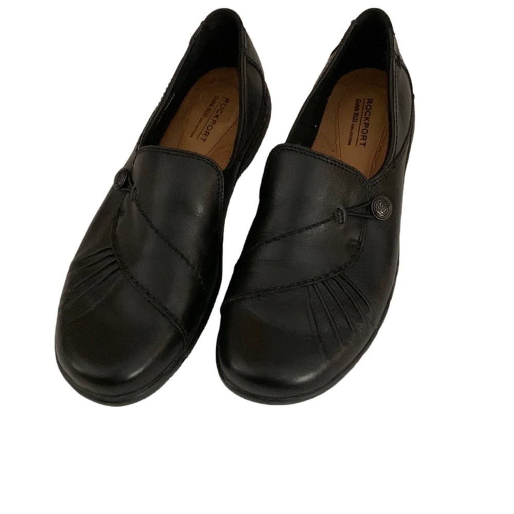 Rockport Cobb Hill Paulette Loafers, Size 8.5, Black Leather View 2